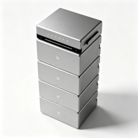 Système de stockage d'énergie solaire tout-en-un avec batterie LiFePO4 modulaire, conception empilable, prise en charge du réseau hybride, protection IP65, contrôle à distance CAN APP
