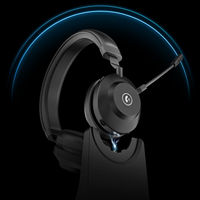 Auriculares Inalámbricos con Cancelación de Ruido ANC, Auriculares para Juegos de Computadora con Micrófono Dual con Cancelación de Ruido