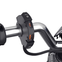 Chargeur USB-C pour moto WUPP avec brevet OEM, étanche, charge rapide, support de guidon, chargeur de téléphone, anneau d'alimentation pour vélo