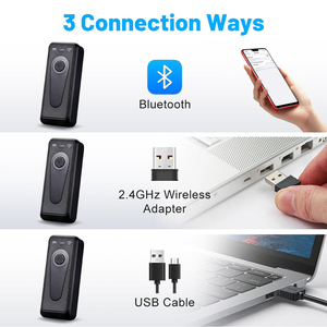 Escáner de código de barras inalámbrico portátil BT 2,4g Conexión por cable USB 1D 2D Lector de código de barras inalámbrico 1D/2D/<span class=keywords><strong>QR</strong></span> Escáner de código de barras - Product Image 6