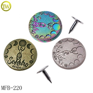 Tùy Chỉnh May Nút Nhà Máy Hoa Hình Dạng Quần Áo Phụ Kiện Kim Loại Vàng Chân Nút Hợp Kim Kim Loại Biểu Tượng Nổi Nút Cho Áo - Product Image 4