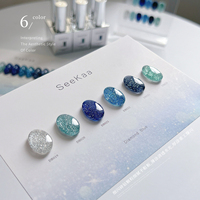 SEEKAA 2026 Nouveau Kit de Gel à Ongles 6 Couleurs Effet Diamant Brisé, Gel UV Non Toxique Longue Durée de Haute Qualité pour Salon, Vente en Gros ODM/OEM