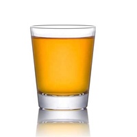 Verre à whisky classique GLEAM personnalisable avec logo, verre à shot de 2 oz, design balle, pour fêtes, verre transparent pour tequila et vodka