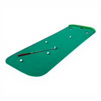Tapis de putting de golf populaire, mini-green de golf simulé avec bordure, portable pour la pratique au bureau et en extérieur