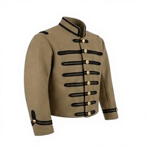 Men <b>Gothic</b> Steampunk Parade Stand Collar Button Front Uniform Style Cosplay shell <b>Jackets</b> - Product Image 2