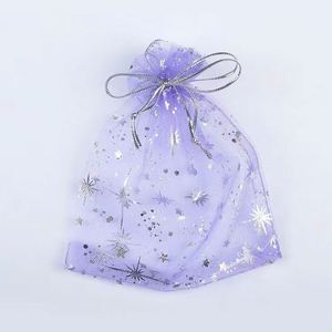 Sac en organza à cordon avec logo, réutilisable, pour emballage cadeau de mariage, petite pochette de luxe en organza pour bijoux, sac cadeau - Vente chaude - Product Image 2