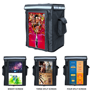 18.5inch bánh pizza giao hàng túi quảng cáo khuyến mại kỹ thuật số biển 1000nits <span class=keywords><strong>LCD</strong></span> con người đi Bộ Ba Lô biển quảng cáo - Product Image 4