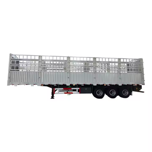 Semirremolque de 3 ejes y 80 toneladas de alta resistencia con valla de carga de acero, superventas de fábrica - Product Image 2