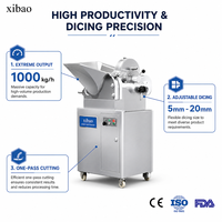 Machine à découper la viande automatique en acier inoxydable, coupe-viande commercial pour la découpe en cubes, en tranches, en bandes et la transformation des légumes