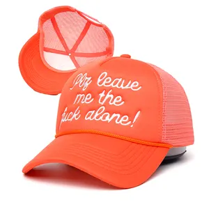 Neon Golf Mesh Hats Mens Foam Trucker Hat With Rope Blank Soft Foam Trucker Hats