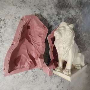 Moldes de estatua de jardín de animales 3D personalizados para la venta, molde de estatua de León de hormigón, estatuas de León grandes para exteriores, molde de fibra de vidrio para jardín - Product Image 6