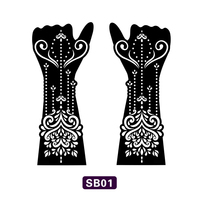 Pochoirs de tatouage au henné OEM, motifs de dentelle sexy pour le corps, tatouages temporaires au henné noir pour femmes, vente en gros, modèles SS1001RL-SS1012RL