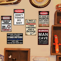 Letrero de Metal Vintage con la Leyenda 'NO STUPID PEOPLE BEYOND THIS POINT', Decoración de Pared para Bar, Club, Pub, Sala de Juegos, Cafetería, Advertencia