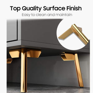 Patas de Muebles de Lujo en Cromo Dorado de 6 Pulgadas, Patas Metálicas Modernas para Mesitas de Noche, Bancos y Sofás [Originales] Empacadas para Envío - Product Image 6