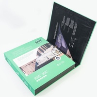 Caja de Archivo Multiusos con Compartimentos para Documentos, Caja de Exhibición de Tarjetas Plegables con Diseño Impreso