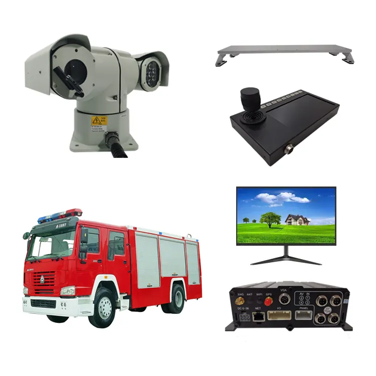 Sistema di sorveglianza per camion dei pompieri videoregistratore per auto Ip/sdi/ahd/telecamera Ptz per veicoli con visione notturna Ir analogica con luce forte