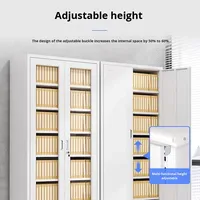 Armoire de classement de bureau A4, armoire de rangement pour documents financiers, bac en acier avec serrure, design moderne personnalisé, portes en verre