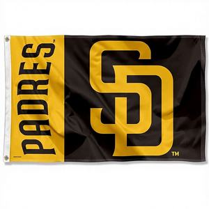 Bandera de los San Diego Padres de 3x5 Pies, Duradera, de Poliéster, con Ojales, para Eventos Deportivos y Uso Doméstico - Product Image 1