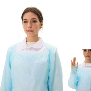 Traje de Protección Desechable Blanco de CPE, Traje de Aislamiento de Cuerpo Completo, Ropa de Trabajo de Seguridad, Bata de Aislamiento - Product Image 1