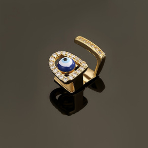 กำไลข้อมือ EMO Eye Enamel ประดับเพชร CZ ทรงเรขาคณิต สีทองและสีเงิน สำหรับผู้หญิง ของขวัญ เครื่องประดับแฟชั่น - Product Image 3