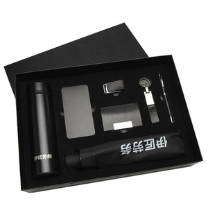 7-IN-1 Custom Gift Set New Products Umbrella Power Bank Card Holder Pen USB Mug Key Chain