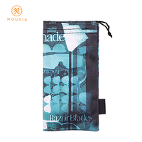Pochette de rangement pour lunettes en microfibre à cordon, motif camouflage urbain, sérigraphiée, fonctionnelle, pour voyage et extérieur