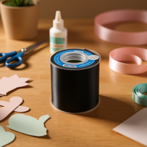 Cinta de Raso Ilan de 7.5 cm x 25 Yardas, Color Negro D03, Ancha, para Manualidades y Decoración - Product Image 3