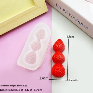 MUYULINS Molde de silicona 3D con forma de frutas: fresa, arándano, cereza, frambuesa, arándano-frambuesa - Product Image 4