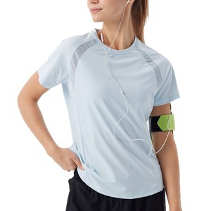 Top deportivo al aire libre <span class=keywords><strong>para</strong></span> <span class=keywords><strong>mujer</strong></span>, <span class=keywords><strong>camiseta</strong></span> transpirable <span class=keywords><strong>de</strong></span> secado rápido con cuello redondo <span class=keywords><strong>de</strong></span> seda helada, ropa <span class=keywords><strong>de</strong></span> Yoga con pantalla solar ajustada - Product Image 4