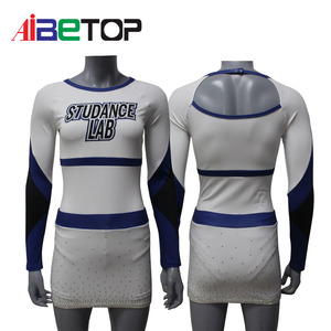 Zwart-Wit <span class=keywords><strong>Cheerleading</strong></span> Uniform Mesh Rokken Op Maat Gemaakte Tops En Skorts <span class=keywords><strong>Cheerleading</strong></span> Uniformen - Product Image 3