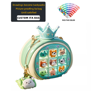 Personalizable diseñado forma de rana lindo PU cuero Pin pantalla impermeable multiusos con insertar Ita bolsa - Product Image 3