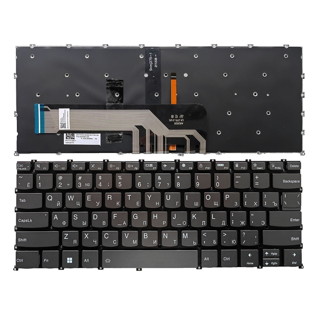 NEW for Lenovo Yoga Slim 7 Pro-14ITL5 7 Pro-14ACH5 RU Keyboard Gray Backlit