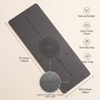 Tapete de Yoga Premium de 0.5cm de Grosor, Alta Calidad, de Caucho Natural, Ecológico, Antideslizante, Sin Olor, Fácil de Transportar, Ligero