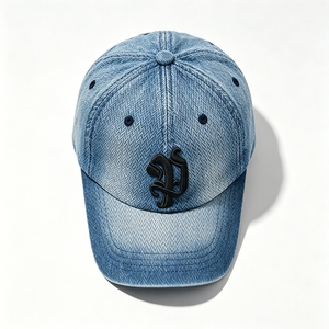Custom Embroidered Distressed Denim <b>Dad</b> <b>Hat</b> Vintage Washed 6-Panel Metal Buckle Unisex 100% Cotton All Seasons Bulk Order - Product Image 4