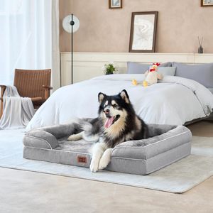 Cama Cuadrada para <span class=keywords><strong>Perro</strong></span>, Resistente a Mordidas y Arañazos, Impermeable, Desmontable y Lavable a Máquina, para Todas las Estaciones, para Bichón Frisé, Corgis y Perros Pequeños - Product Image 6