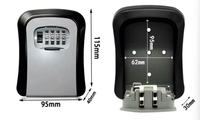 Boîte à clés en métal GCS avec serrure à combinaison, coffre-fort pour la maison, boîte de rangement sécurisée pour clés