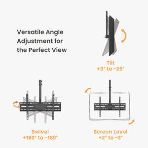 <span class=keywords><strong>Supporto</strong></span> <span class=keywords><strong>per</strong></span> <span class=keywords><strong>TV</strong></span> a soffitto LUMI Economy con grande tetto a falde <span class=keywords><strong>per</strong></span> impieghi gravosi staffa di <span class=keywords><strong>supporto</strong></span> regolabile in altezza <span class=keywords><strong>per</strong></span> schermi LCD a LED da 37 a 86 pollici - Product Image 3