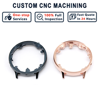 Boîtier de montre personnalisé en aluminium et acier inoxydable usiné CNC, cadre de lunette pour pièces de montre connectée