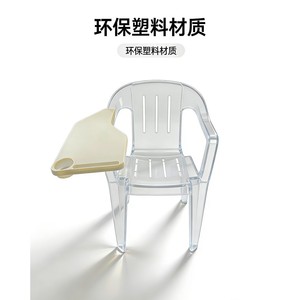 Silla de Conferencia de Plástico con Tablero de Escritura, Silla de Entrenamiento de Oficina Resistente - Product Image 3