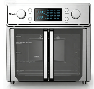 Freidora de Aire Newle de 23L y 1700W, Diseño de Puerta Francesa, Pantalla LED Digital, Velocidad del Ventilador Ajustable, 9 Programas Preestablecidos, Carcasa Negra - Product Image 5