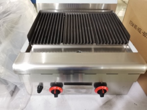 Parrilla Comercial <span class=keywords><strong>de</strong></span> Piedra Volcánica <span class=keywords><strong>de</strong></span> 57.6MJ con Válvula <span class=keywords><strong>de</strong></span> Baja Presión y 2 Quemadores para Restaurante Coreano o Puesto <span class=keywords><strong>de</strong></span> Comida - Product Image 1