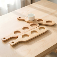 Support à verres en bois à trois trous, style nordique, pour bars, KTV, hôtels et usage commercial