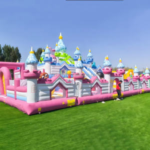 Terrain de jeux extérieur massif gonfler parc à thème nouveau Design enfants coloré lapin trampoline avec toboggan combinaison château plein d'entrain - Product Image 4