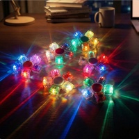 Jouet Fidget Spinner Lumineux à LED, Anti-Stress Rotatif, Clavier Transparent à 3-5 Touches, Clics de Clavier Mécaniques Transparents