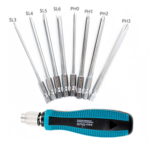 Set di <span class=keywords><strong>Cacciaviti</strong></span> 9/10 Pezzi con Impugnatura, Punte Phillips, a Taglio, a Bussola, Esagonali, Torx, in Confezione con Borsa, Utensili Manuali - Product Image 4