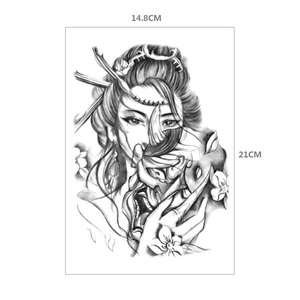 HB – autocollants demi-feuille imperméables pour femmes asiatiques, tatouages temporaires pour filles geisha japonaises pour adultes sexy - Product Image 3