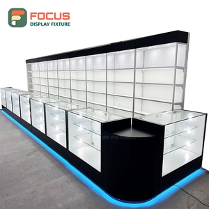 Glass Door Tobacco Display Cabinet Lockable Storage Multi Tier Shelf Secure Cigarette Display Case - Product Image 1