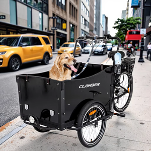 Vélo cargo électrique à trois roues à 7 vitesses, tricycle à <span class=keywords><strong>grande</strong></span> capacité, trike familial, vélo pour animaux de compagnie - Product Image 6