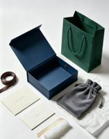 Solution complète pour boîtes cadeaux et sacs d'emballage, OEM ODM, emballage de luxe personnalisé, service de production et de conception intégrée