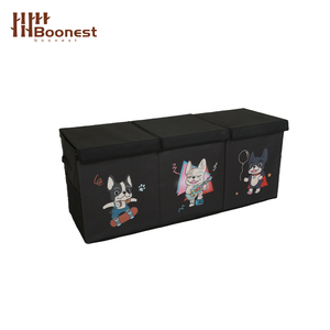 Caja de Juguetes Rectangular Grande, Organizador de Almacenamiento Plegable de Tela Oxford con Tapa y Divisores para Juguetes de Niños - Product Image 3
